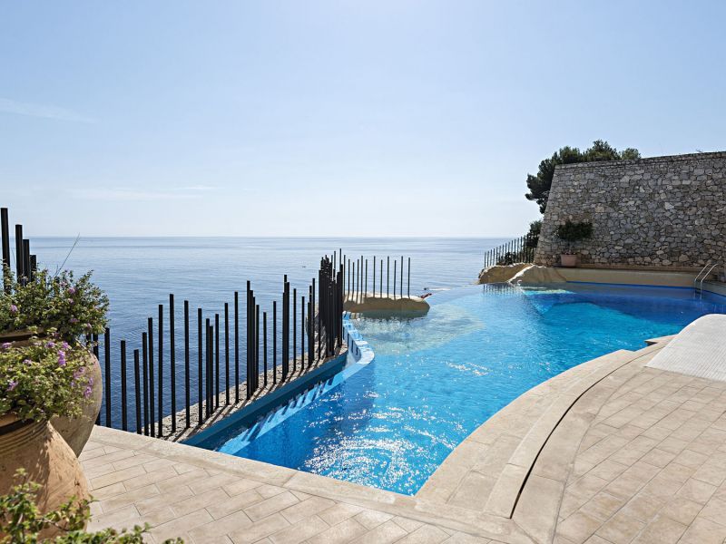 Infinity pool with ionian sea view